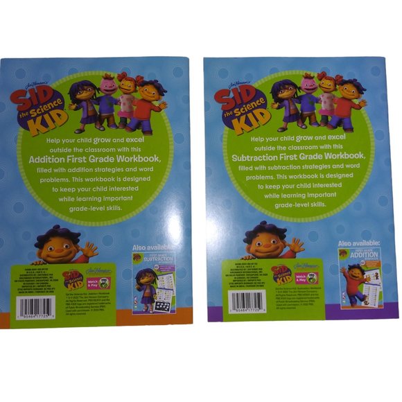 Sid The Science Kid First Grade Math Addition and Subtraction Workbook Lot of 2 - Picture 2 of 8